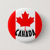 Red Maple Leaf Canada Flag Button (Vorderseite)