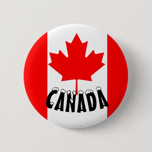 Red Maple Leaf Canada Flag Button (Vorderseite)
