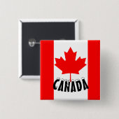 Red Maple Leaf Canada Flag Button (Vorne & Hinten)