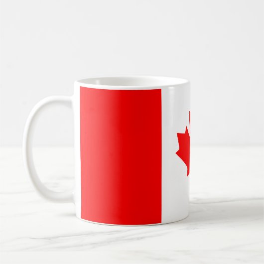 Red Maple Leaf Canada Flag Kaffeetasse (Links)