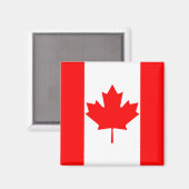 Red Maple Leaf Canada Flag Magnet (Vorderseite/Rückseite)