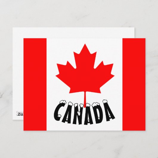 Red Maple Leaf Canada Flag Postkarte (Vorne/Hinten)