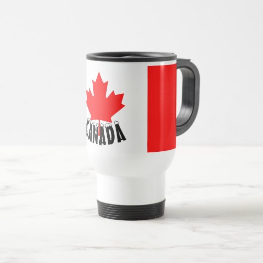 Red Maple Leaf Canada Flag Reisebecher (VorderseiteRechts)