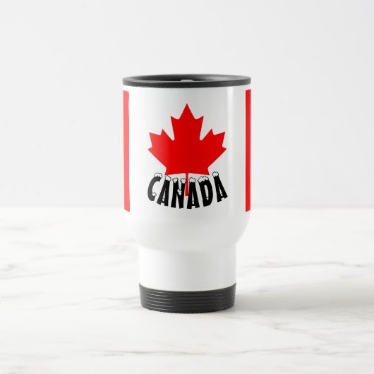 Red Maple Leaf Canada Flag Reisebecher (Mittel)