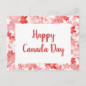 Red Maple Leaf Canada Happy Canada Day Postkarte (Vorderseite)