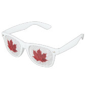 Red Maple Leaf Design Sonnenbrille (Schrägansicht)