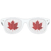Red Maple Leaf Design Sonnenbrille (Vorderseite)