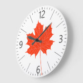 Red maple leaf große wanduhr (Winkel)