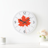 Red maple leaf große wanduhr (Zuhause)