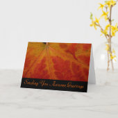 Red Maple Leaf Herbstgrusskarte Karte (Gelbe Blume)