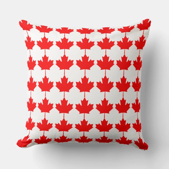 Red Maple Leaf Pattern Kissen (Vorderseite)