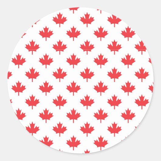 Red Maple Leaf Runder Aufkleber (Vorderseite)