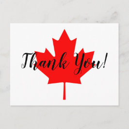 Red Maple Leaf Vielen Dank Postkarte