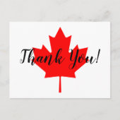 Red Maple Leaf Vielen Dank Postkarte (Vorderseite)