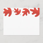 Red Maple Leaf Wedding RSVP Card Einladungspostkarte (Rückseite)