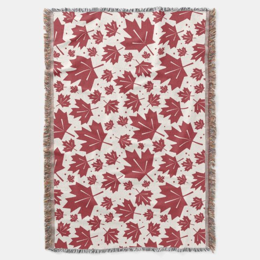 Red Maple Leaves Pattern Decke (Vorderseite Vertikal)