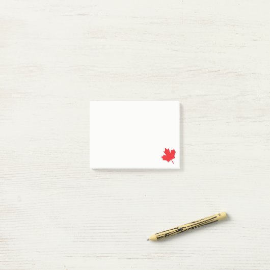 Red Mapleblättrige ı Post it Note Post-it Klebezettel (Auf Schreibtisch)