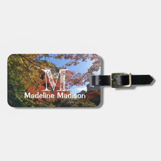 Red Maples im japanischen Garten Gepäckanhänger (Vorderseite horizontal)