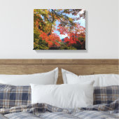 Red Maples im japanischen Garten Leinwanddruck (Insitu (Schlafzimmer))