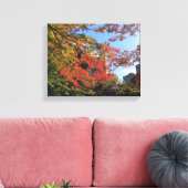 Red Maples im japanischen Garten Leinwanddruck (Insitu (Wohnzimmer))