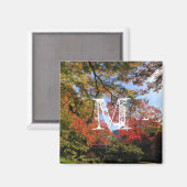 Red Maples im japanischen Garten Magnet (Vorderseite/Rückseite)