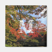 Red Maples im japanischen Garten Magnet (Vorne)