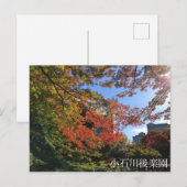 Red Maples im japanischen Garten Postkarte (Vorne/Hinten)