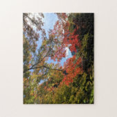 Red Maples im japanischen Garten Puzzle (Vertikal)