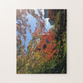 Red Maples im japanischen Garten Puzzle (Vertikal)