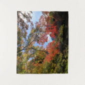 Red Maples im japanischen Garten Wandteppich (Vorderseite)