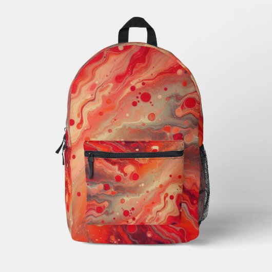 Red Marble Bedruckter Rucksack (Vorderseite)