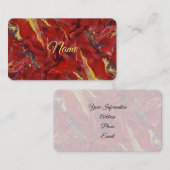 Red Marble Business Card Visitenkarte (Vorne/Hinten)