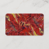 Red Marble Business Card Visitenkarte (Vorderseite)