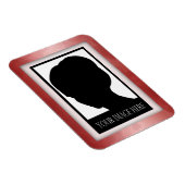 Red Marble Foto Magnet (Rechte Seite)