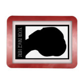 Red Marble Foto Magnet (Horizontal)