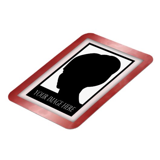 Red Marble Foto Magnet (Linke Seite)