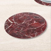 Red Marble Muster Runder Pappuntersetzer (Angewinkelt)
