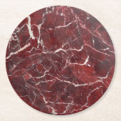 Red Marble Muster Runder Pappuntersetzer (Vorderseite)