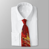 Red Marble Neck Tie Krawatte (Gebunden)