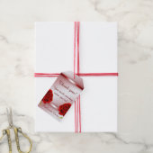 Red Marble Rose Gift Tags Geschenkanhänger (Mit Garn)
