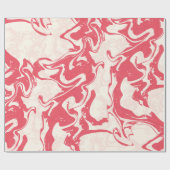 Red Marble Swirl Geschenkpapier (Flach)