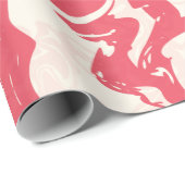 Red Marble Swirl Geschenkpapier (Rolleneckpunkt)