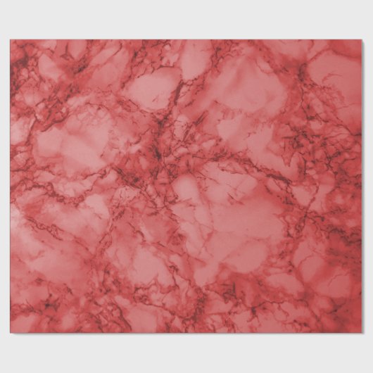 Red Marble Texture Look Geschenkpapier (Flach)