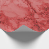 Red Marble Texture Look Geschenkpapier (Ecke)