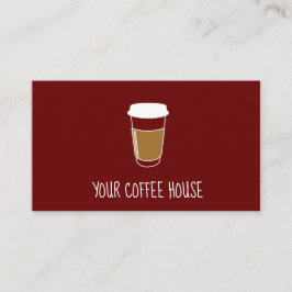 Red Maroon Coffee Briefmarke Treuekarte