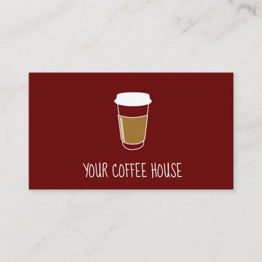 Red Maroon Coffee Briefmarke Treuekarte (Vorderseite)