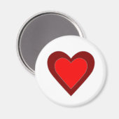 Red Maroon Hearts Valentine's Day Magnet (Vorderseite/Rückseite)