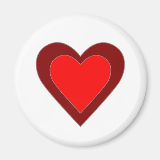 Red Maroon Hearts Valentine's Day Magnet (Vorne)