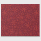 Red Maroon Snowflake Holiday Wrapping Paper Geschenkpapier (Flach)