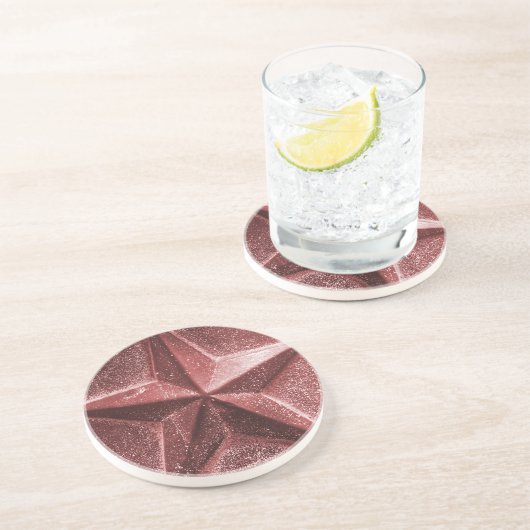 RED/MAROON STAR COASTER GETRÄNKEUNTERSETZER (Seite)